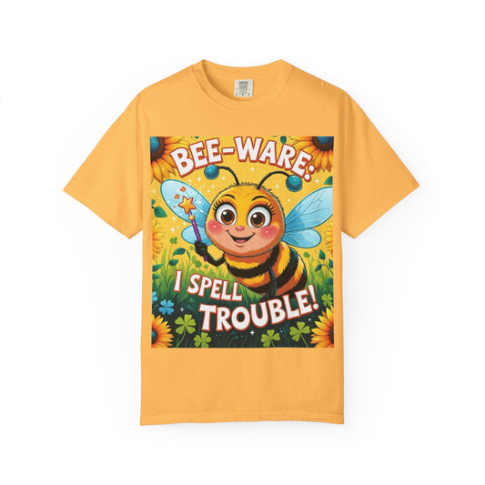 Bee-Ware Fun T-Shirt, Cute Bee T-Shirt, Unisex Graphic Tee, Gift for Bee Lovers, Funny Insect Apparel, Summer Fashion Tee