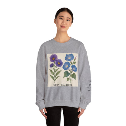 Personalized Crewneck Sweatshirt with Initials - Custom Unisex Pullover