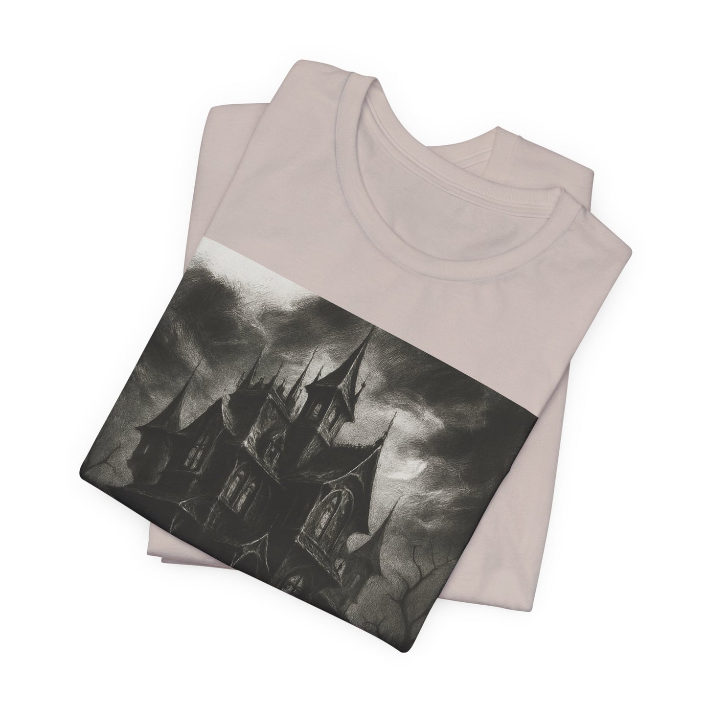Haunted Mansion Graphic Tee — Gothic Haunted House T‑Shirt