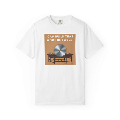 Unisex garment-dyed t-shirt with printed design, 100% ring-spun cotton, relaxed fit.