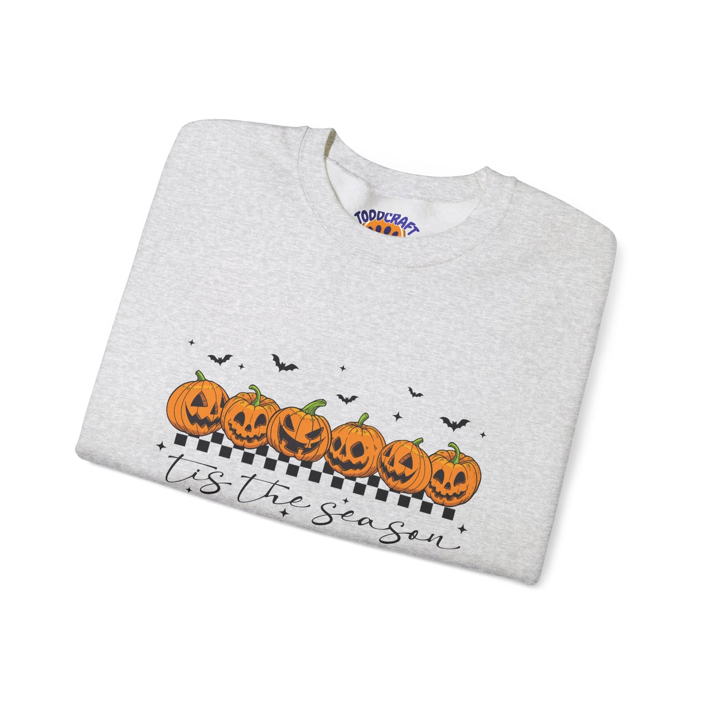 Halloween Pumpkin Crewneck Sweatshirt, Cozy Fall Sweatshirt, Unisex Halloween Apparel, Pumpkin Lover Gift, Spooky Season Clothing - Toddcraft