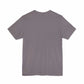 Unisex jersey short sleeve tee in soft cotton with crew neckline, shown in gray.