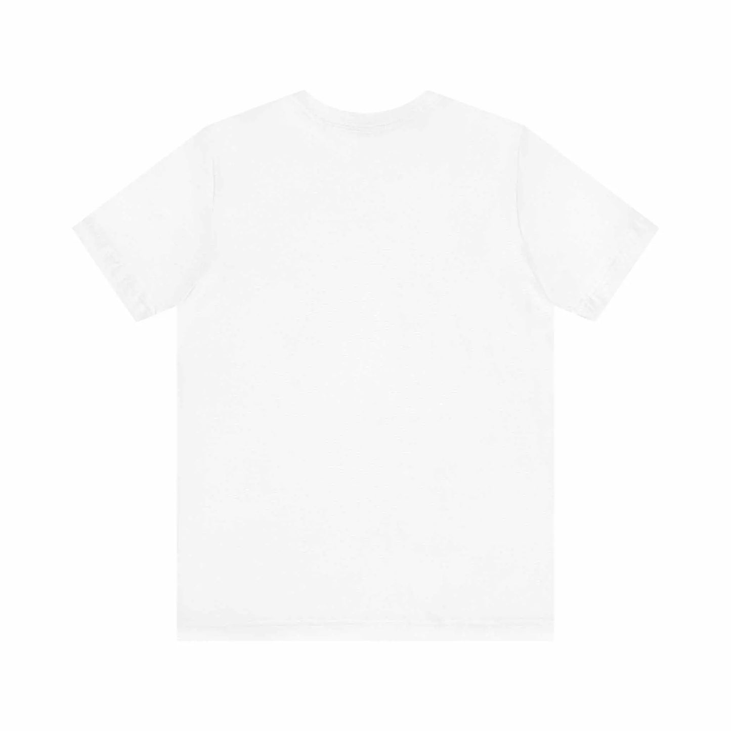 Unisex Jersey Short Sleeve Tee in white, featuring a classic crew neckline and made with soft cotton for comfort and durability.