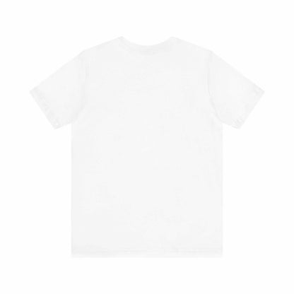 Unisex Jersey Short Sleeve Tee in white, featuring a classic crew neckline and made with soft cotton for comfort and durability.