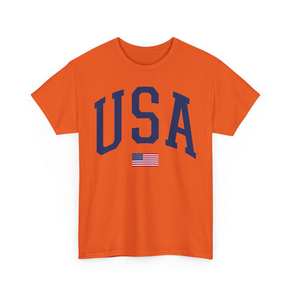Unisex Heavy Cotton Tee USA Flag