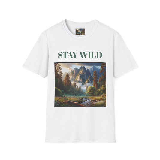 Nature Landscape T-Shirt, Unisex Softstyle Tee, Outdoor Adventure Shirt, Gift for Nature Lovers, Hiking Apparel, Travel T-Shirt