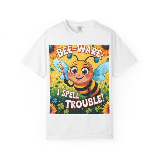 Bee-Ware Fun T-Shirt, Cute Bee T-Shirt, Unisex Graphic Tee, Gift for Bee Lovers, Funny Insect Apparel, Summer Fashion Tee