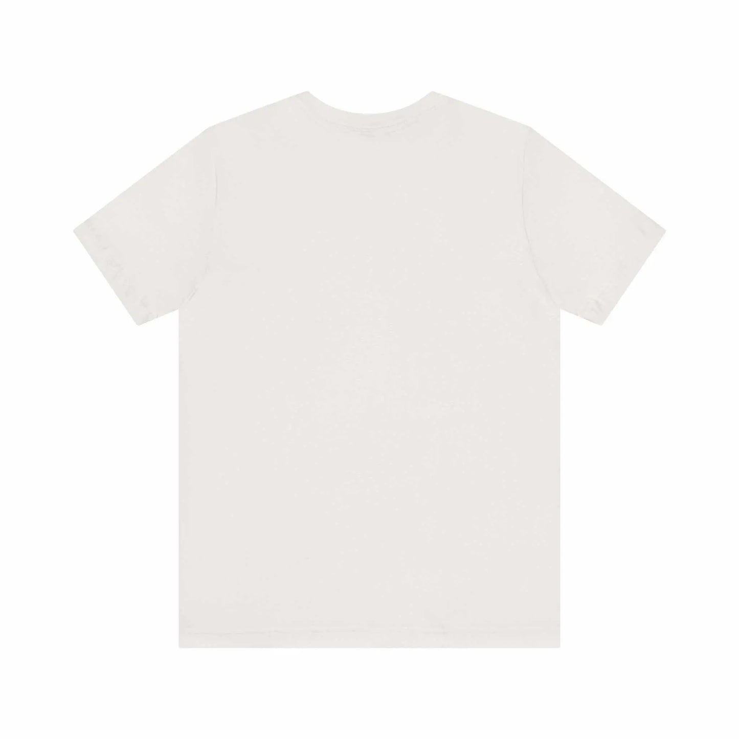 Unisex jersey short sleeve tee, soft cotton, classic fit, white backdrop.