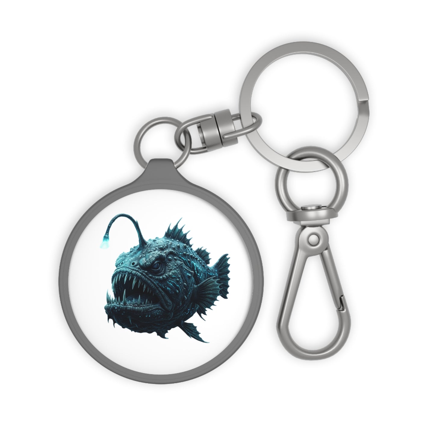 Anglerfish Keyring Tag – Deep Sea Glow Creature Keychain