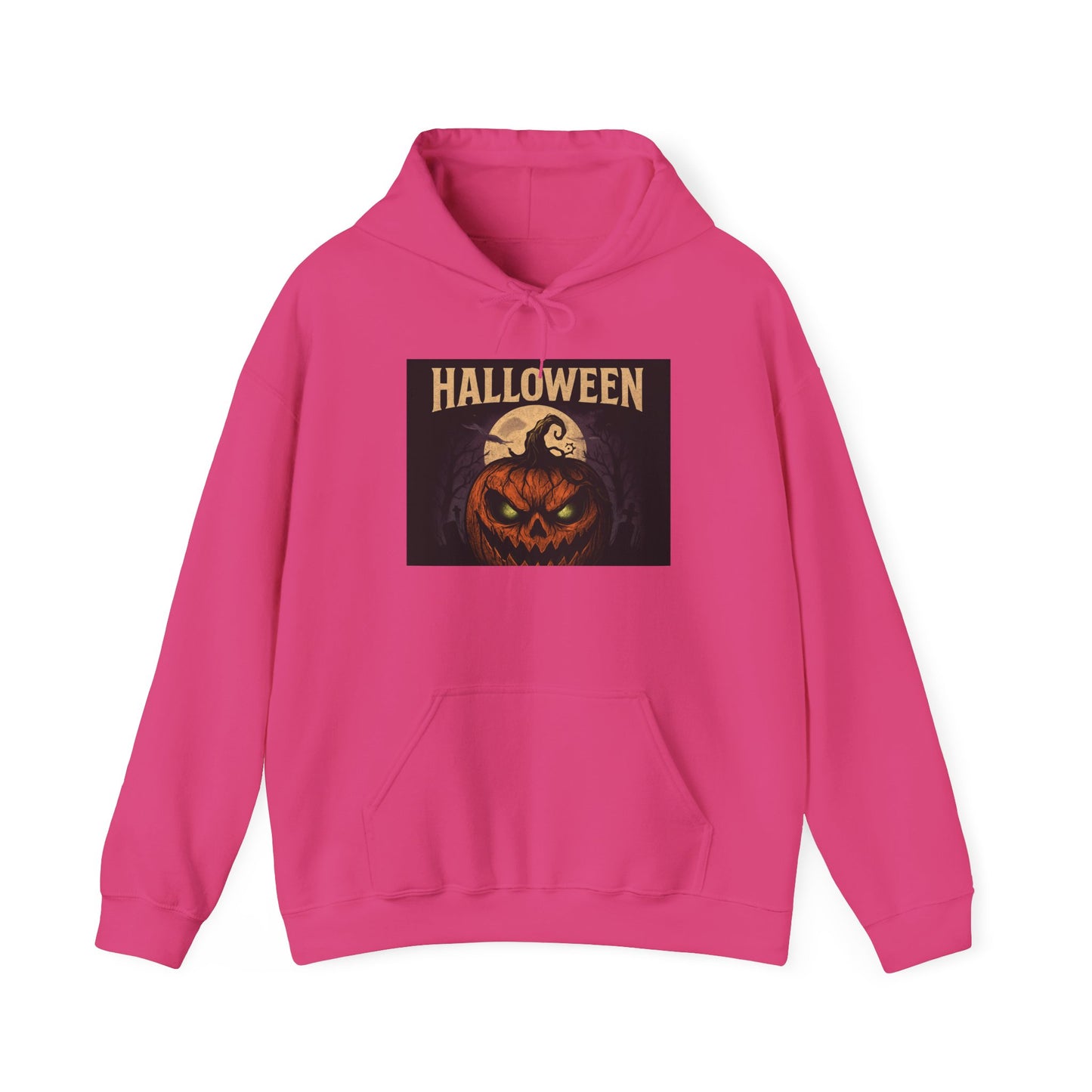 Halloween Jack-O'-Lantern Hoodie — Vintage Scary Pumpkin Pullover