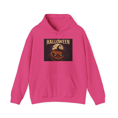 Halloween Jack-O'-Lantern Hoodie — Vintage Scary Pumpkin Pullover