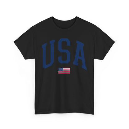Unisex Heavy Cotton Tee USA Flag