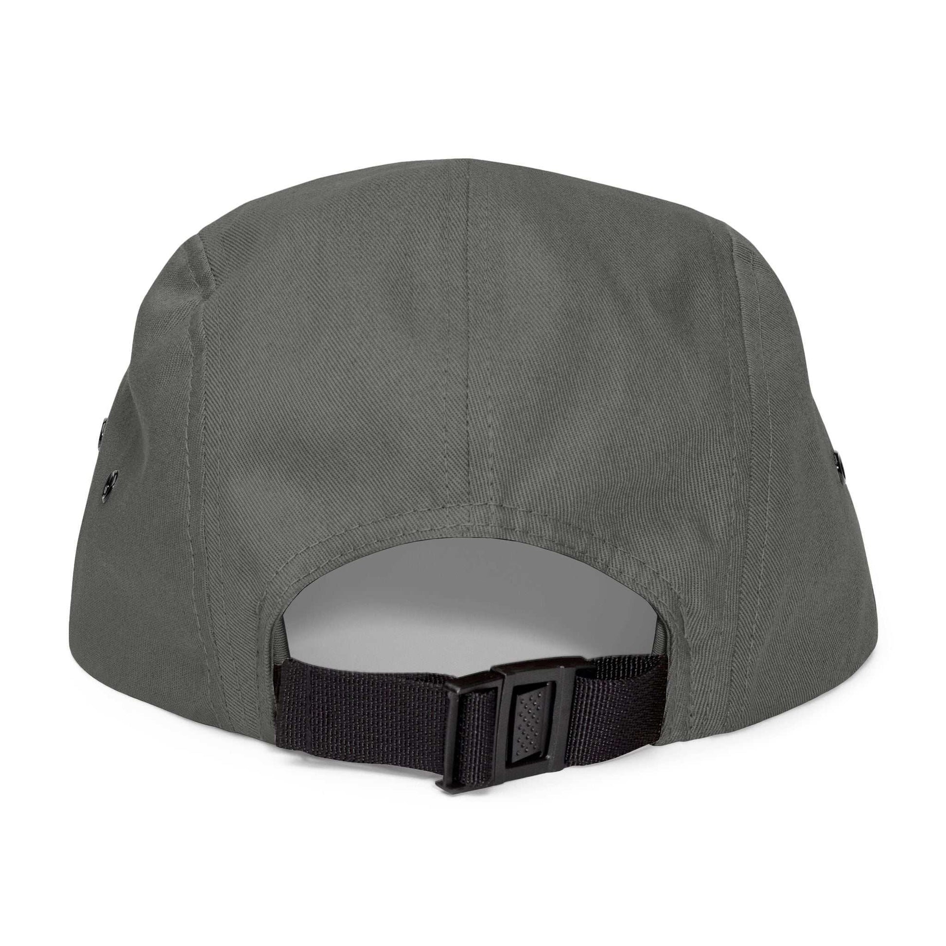 Dog Lovers 5 Panel Cap with embroidered text, adjustable strap, and metal eyelets.