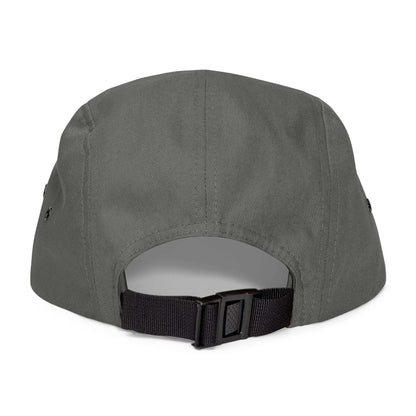 Dog Lovers 5 Panel Cap with embroidered text, adjustable strap, and metal eyelets.