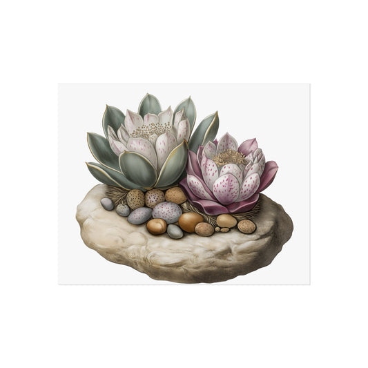 Fine art poster with floral illustration on gallery-grade paper.