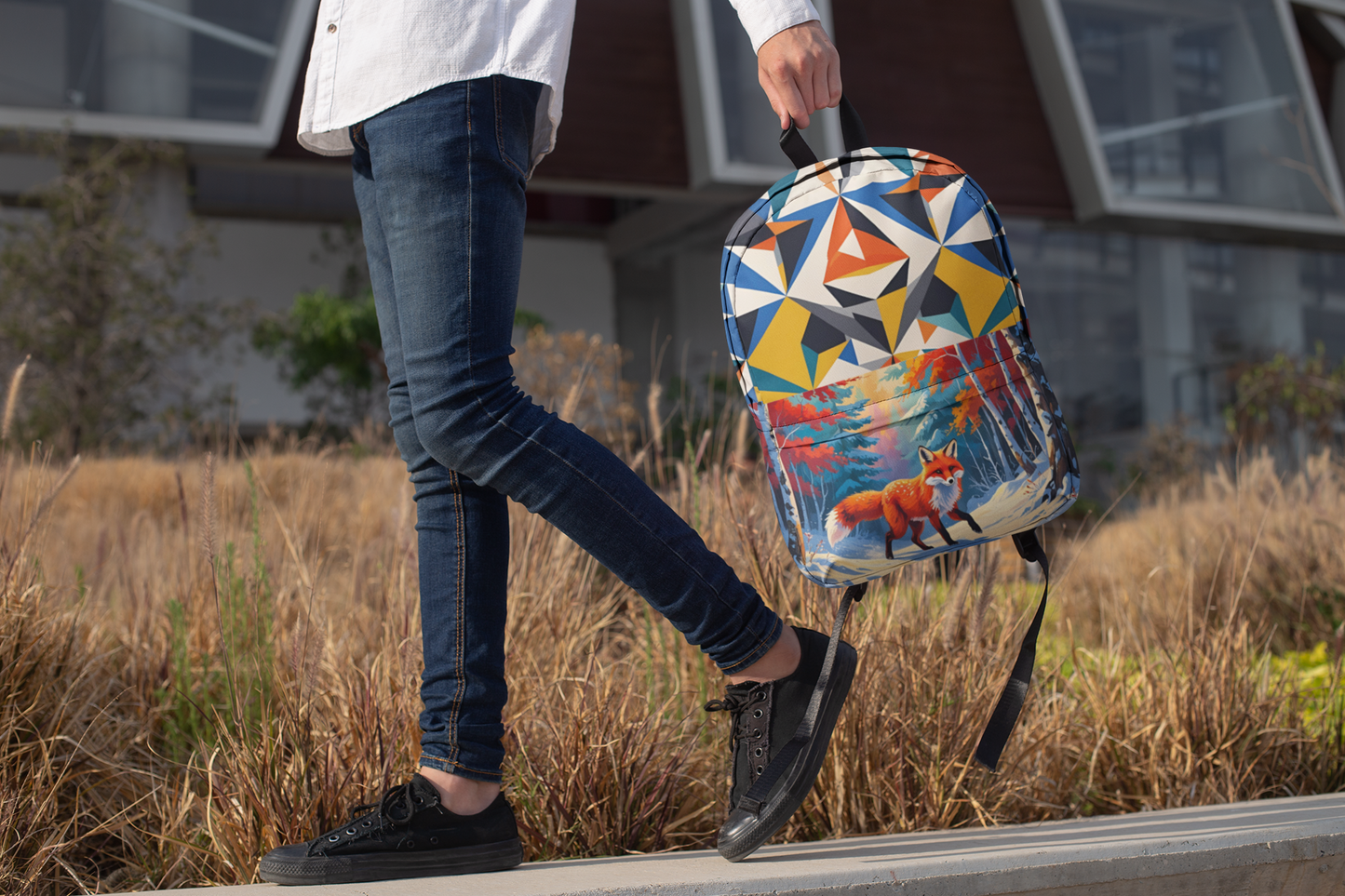 Whimsical Fox Backpack with Vibrant Design, Cute Schoolbag for Kids, Nature Lover's Tote, Perfect Gift for Wildlife Enthusiasts, [...]