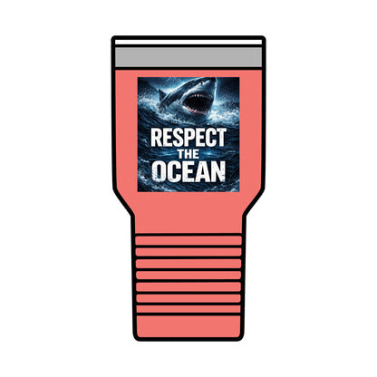 Respect The Ocean 30oz Tumbler — Shark Conservation Insulated Travel Cup