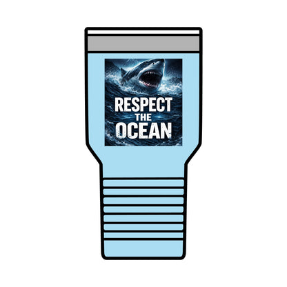 Respect The Ocean 30oz Tumbler — Shark Conservation Insulated Travel Cup