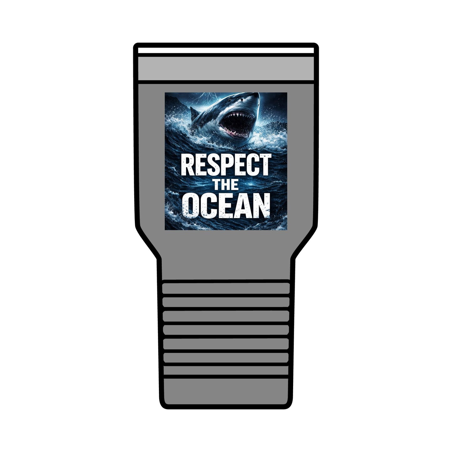 Respect The Ocean 30oz Tumbler — Shark Conservation Insulated Travel Cup