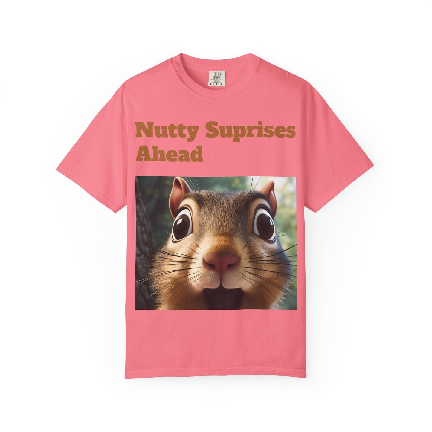 Nutty Surprises Ahead T-Shirt | Funny Animal Tee, Gift for Nature Lovers, Casual Wear, Birthday Present, Unique Graphic Shirt