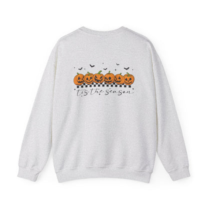 Halloween Pumpkin Crewneck Sweatshirt, Cozy Fall Sweatshirt, Unisex Halloween Apparel, Pumpkin Lover Gift, Spooky Season Clothing - Toddcraft