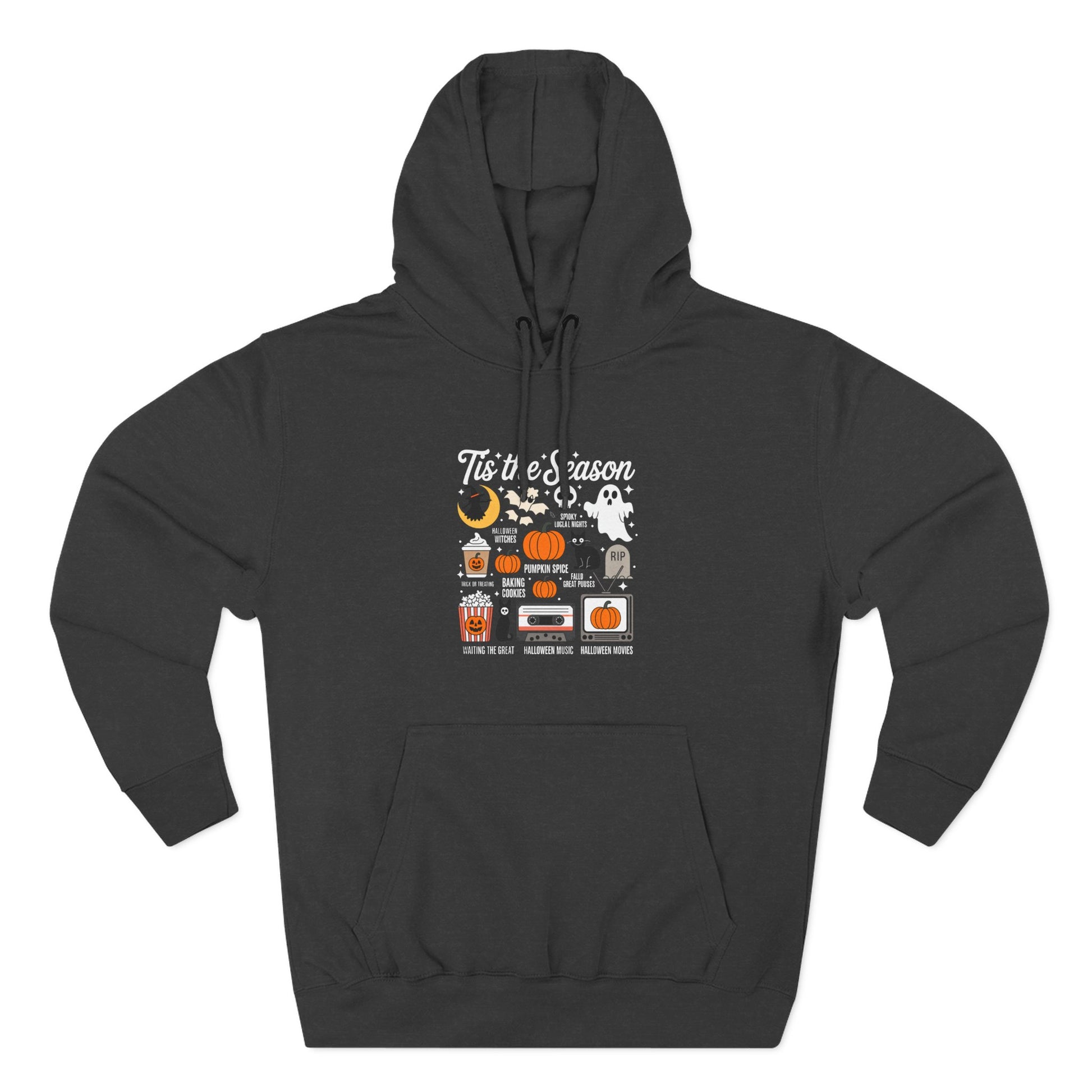Halloween Three-Panel Fleece Hoodie, Cozy Fall Apparel, Spooky Season Sweatshirt, Ghostly Hoodie, Pumpkin Outfit - Toddcraft