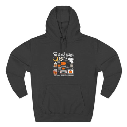 Halloween Three-Panel Fleece Hoodie, Cozy Fall Apparel, Spooky Season Sweatshirt, Ghostly Hoodie, Pumpkin Outfit - Toddcraft