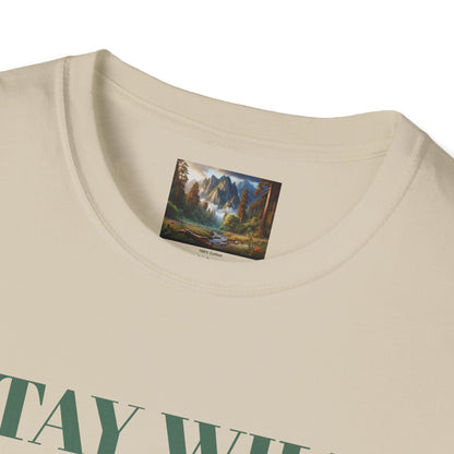 Nature Landscape T-Shirt, Unisex Softstyle Tee, Outdoor Adventure Shirt, Gift for Nature Lovers, Hiking Apparel, Travel T-Shirt