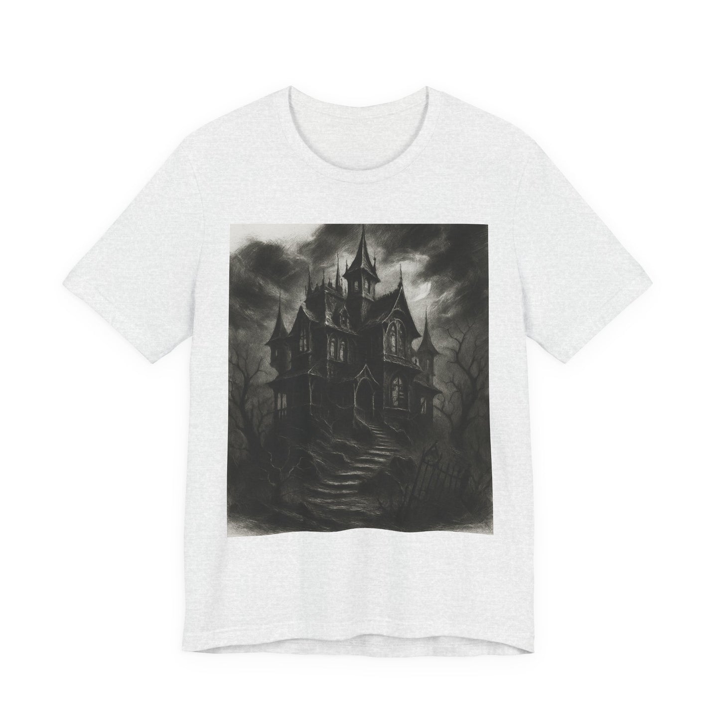 Haunted Mansion Graphic Tee — Gothic Haunted House T‑Shirt