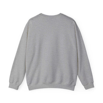 Gray unisex crewneck sweatshirt with ribbed hem and cuffs, showcasing a classic fit and medium-heavy fabric blend.