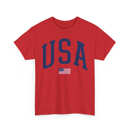 Unisex Heavy Cotton Tee USA Flag