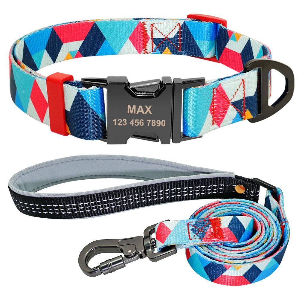 Personalized Dog Collar with Custom ID Tag