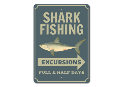 Shark Fishing Sign - Personalized Ocean Decor