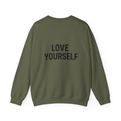 Love Yourself Sweatshirt, Unisex Crewneck, Inspirational Gift, Self-Love Apparel, Cozy Casual Wear, Perfect for Any Occasion
