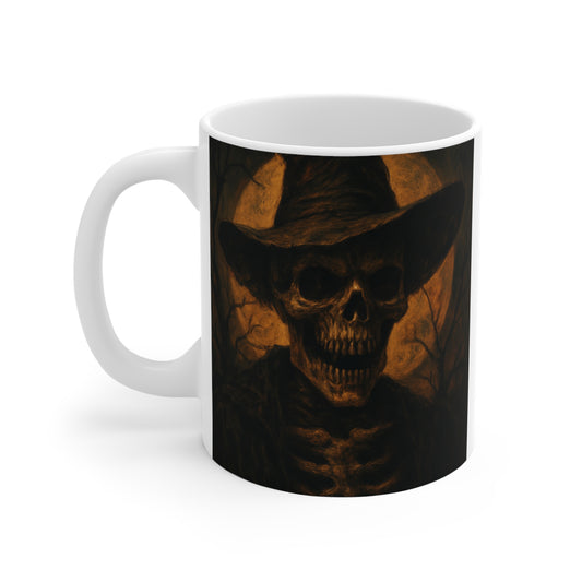 Halloween Skeleton Mug | Spooky Coffee Cup | 11oz Halloween Drinkware | Gothic Home Decor | Perfect for Trick or Treat