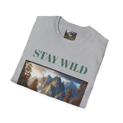 Nature Landscape T-Shirt, Unisex Softstyle Tee, Outdoor Adventure Shirt, Gift for Nature Lovers, Hiking Apparel, Travel T-Shirt
