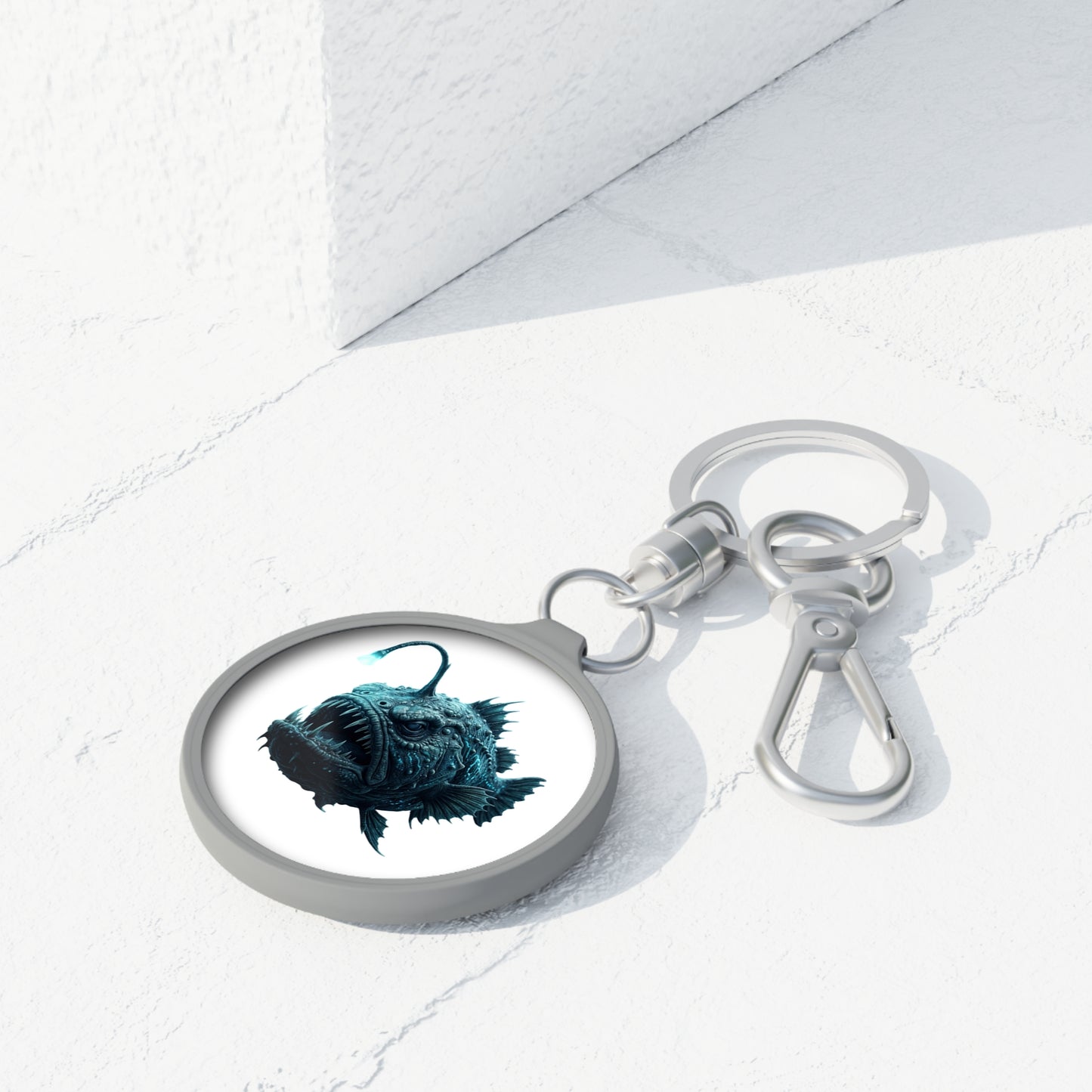 Anglerfish Keyring Tag – Deep Sea Glow Creature Keychain