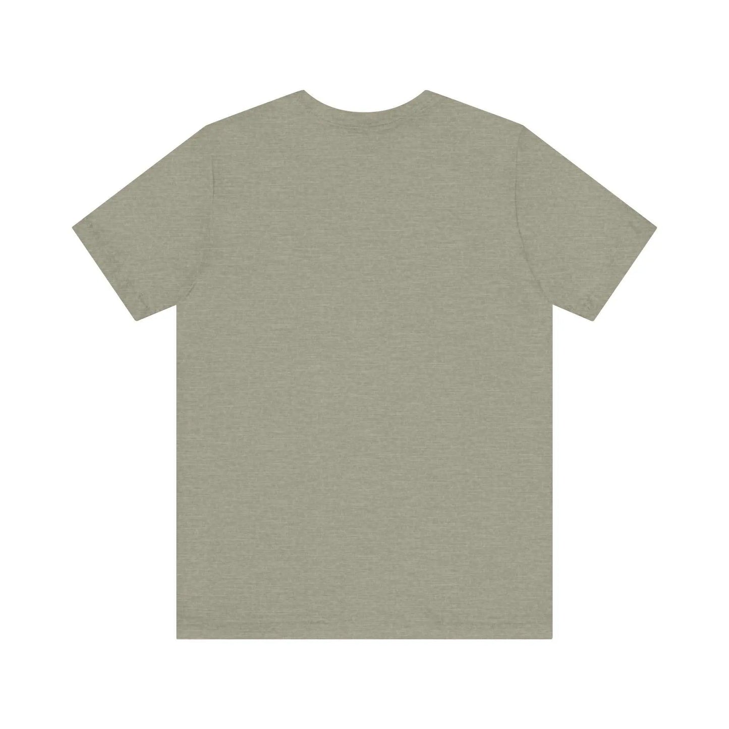 Unisex Jersey Short Sleeve Tee in soft cotton with ribbed knit collar and tapered shoulders, shown in green.