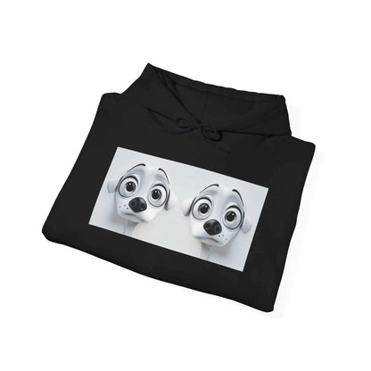 Sarcastic Dog Face 3D Hoodie, black, featuring playful canine expression graphic.