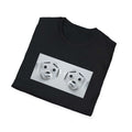 The 3d sarcastic dog face T shirt folded in black.