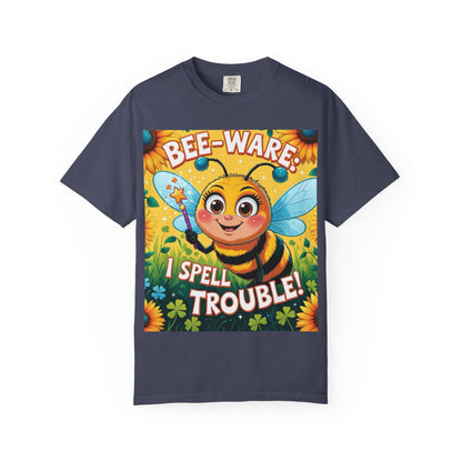 Bee-Ware Fun T-Shirt, Cute Bee T-Shirt, Unisex Graphic Tee, Gift for Bee Lovers, Funny Insect Apparel, Summer Fashion Tee