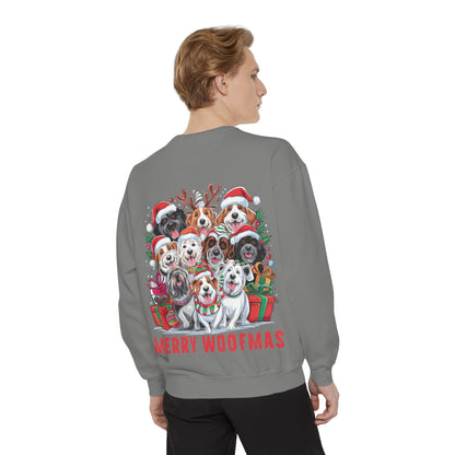 Festive Dog Sweatshirt, Merry Woofmas Sweatshirt, Unisex Holiday Clothing, Dog Lover Gift, Christmas Sweater, Cozy Winter Apparel