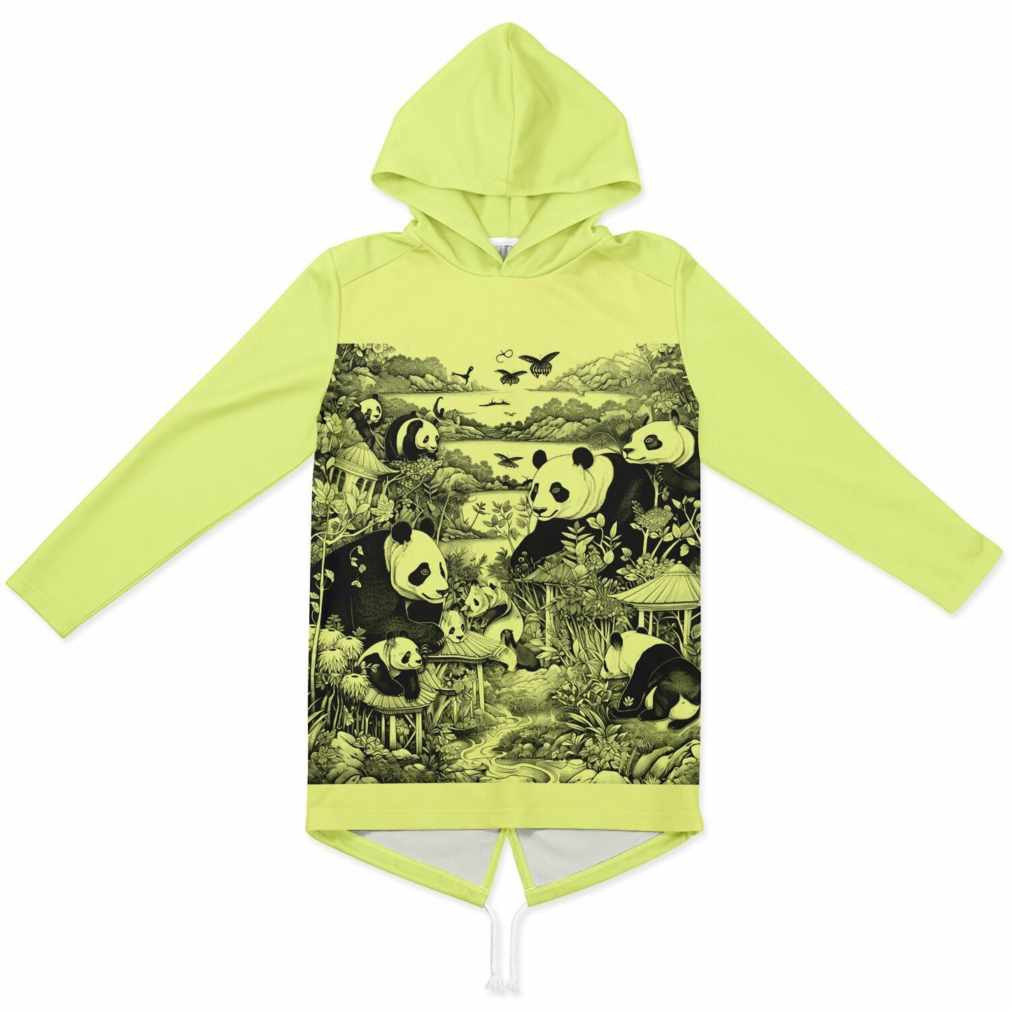 Heavyweight Elongated Hoodie - AOP Panda - Toddcraft
