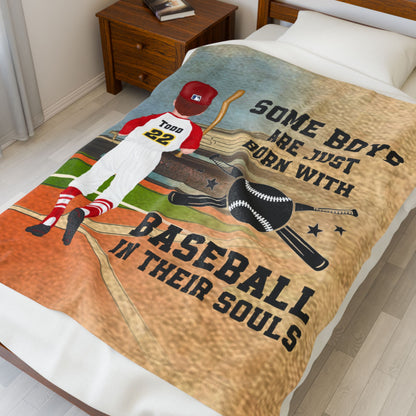 Baseball Velveteen Plush Blanket - Sports Themed Throw for Boys