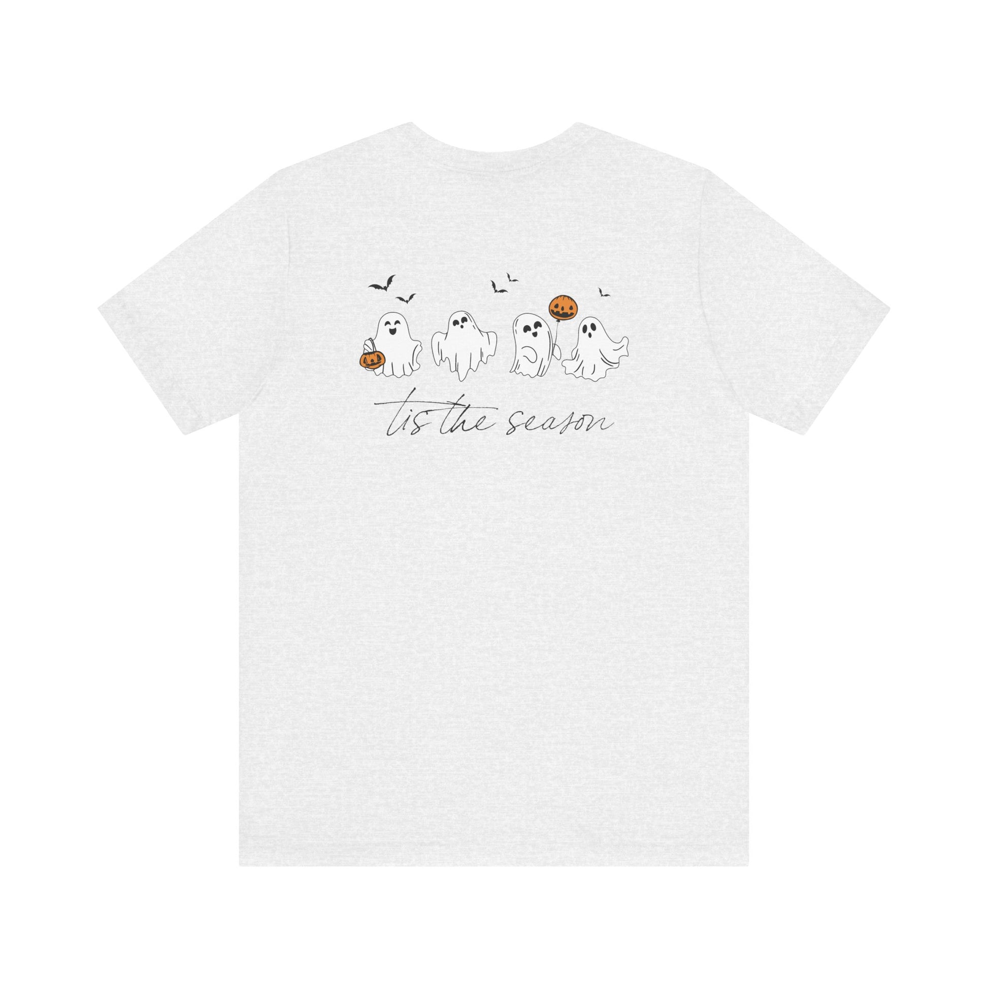 Ghostly Autumn Vibes Tee, Halloween T-Shirt, Unisex Pumpkin Shirt, Fall Ghost Design Tee, Seasonal Cute Graphic Top - Toddcraft