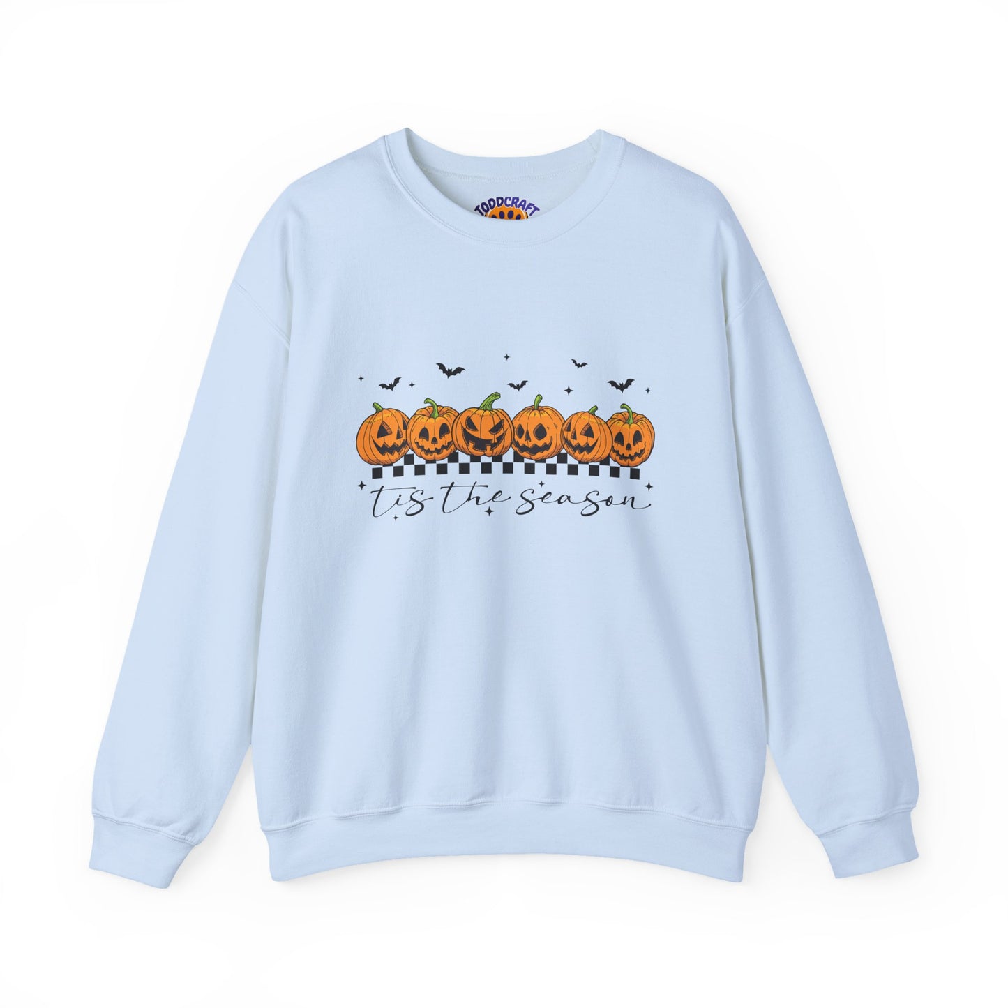 Halloween Pumpkin Crewneck Sweatshirt, Cozy Fall Sweatshirt, Unisex Halloween Apparel, Pumpkin Lover Gift, Spooky Season Clothing - Toddcraft