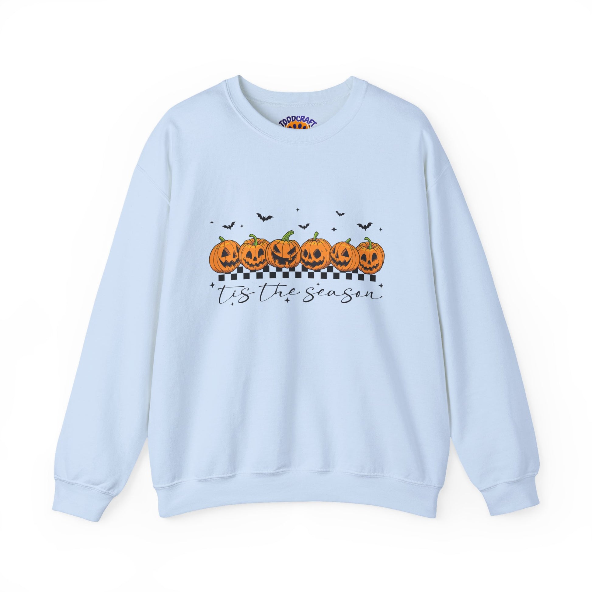 Halloween Pumpkin Crewneck Sweatshirt, Cozy Fall Sweatshirt, Unisex Halloween Apparel, Pumpkin Lover Gift, Spooky Season Clothing - Toddcraft
