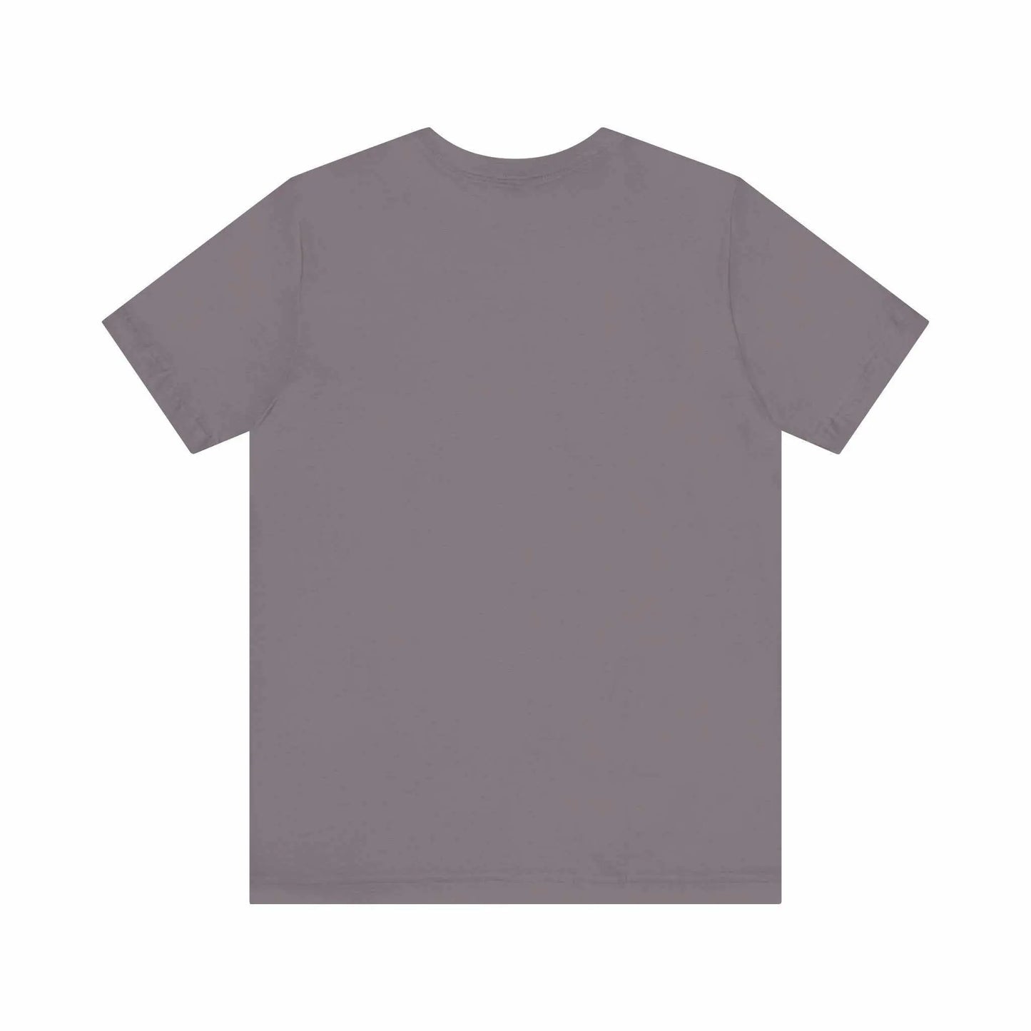 Unisex jersey short sleeve tee in gray, soft cotton fabric with crew neckline.