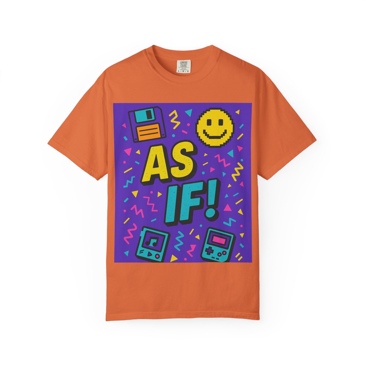 Retro Graphic T-shirt with 'AS IF!' Design, 90s Nostalgia Tee, Gift for Teens, Casual Wear, Party Top, Vintage Style Shirt