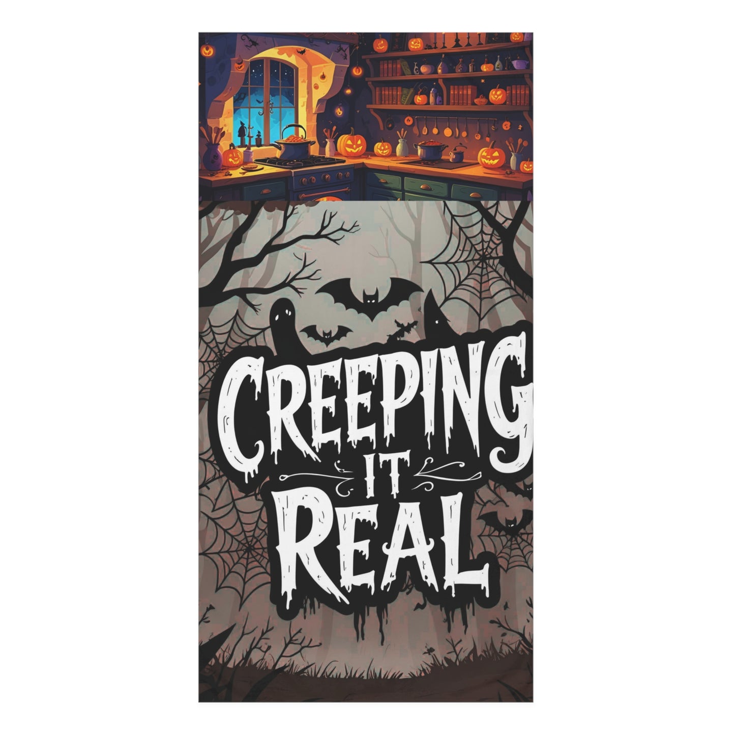 Halloween-Themed Towel, Creeping It Real, Spooky Decor, Bathroom Accents, Fall Celebrate Festivities, Cozy Home